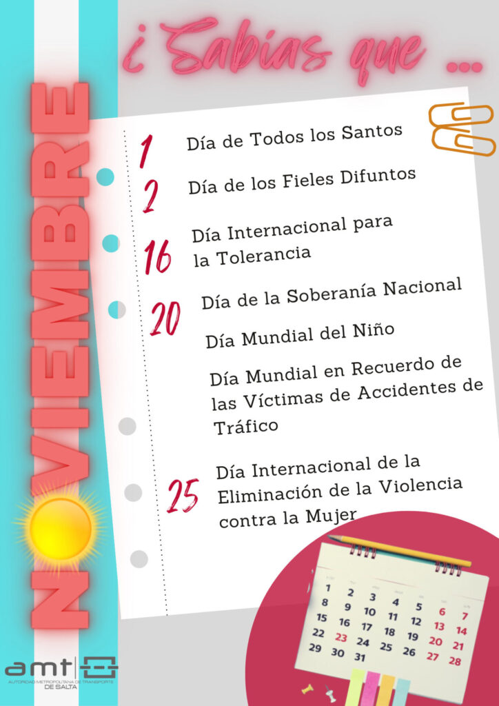 Efemérides mes de Noviembre
